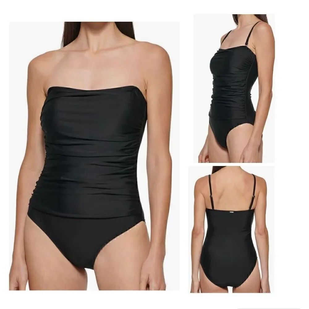 DKNY Ladies Swimsuit in Bandeau Maillot